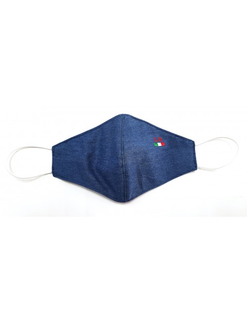 Fashion Mask UNISEX DA PERSONALIZZARE 100% Cotone Jeans scuro