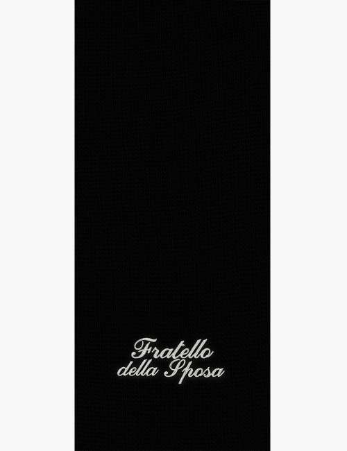 Calze uomo lunghe in filo scozia Wedding ricamo Fratello della Sposa Sposo