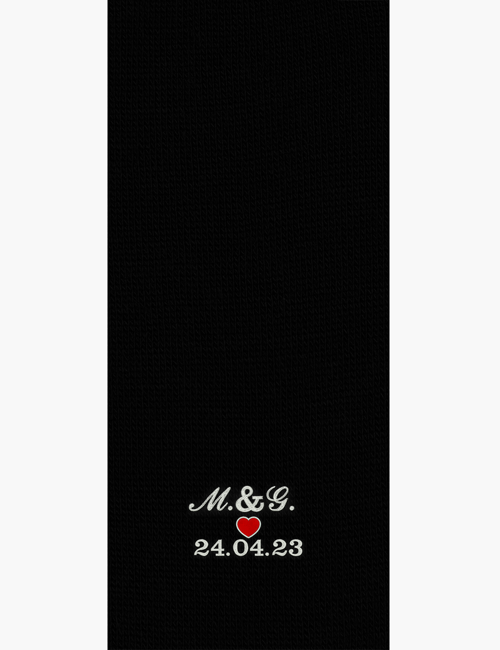 Corte ricamo cuore data iniziali - Wedding Made In Italy Filo Scozia