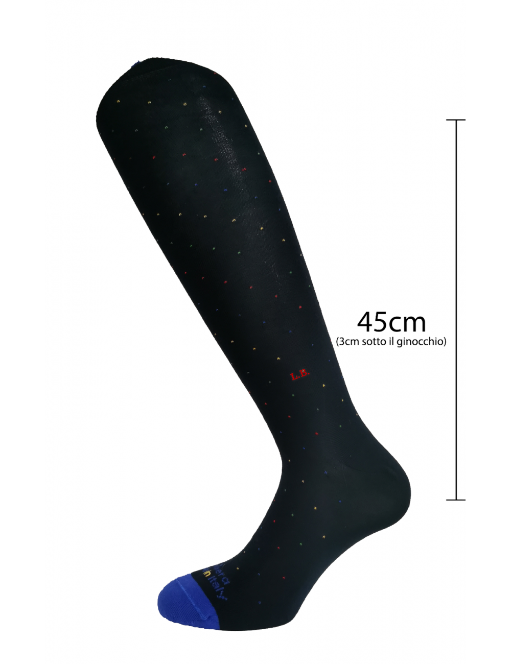 Lunghe Puntini Multicolor con iniziali stampatello - Made In Italy Caldo Cotone