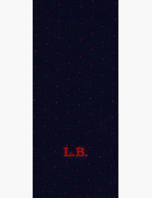 Lunghe Puntini Rossi con iniziali stampatello - Made In Italy Caldo Cotone Lunghe Puntini Rossi con iniziali stampatello - Made In Italy Caldo Cotone