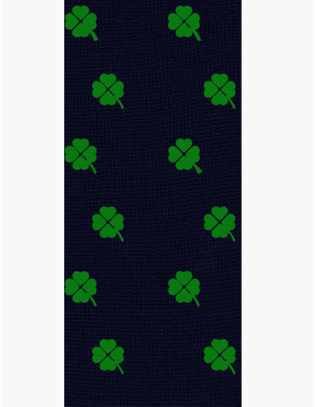 CALZE UOMO FORTUNA - QUADRIFOGLIO LUNGHE IN CALDO COTONE  FONDO BLU - Men’s sock long in cotton