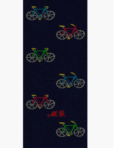 Lunghe con fantasia Bici colorate con iniziali - Made In Italy Caldo Cotone 2