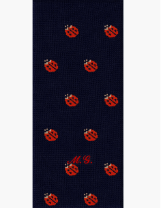 Lunghe con fantasia Coccinella con Iniziali - Made In Italy Caldo Cotone 2