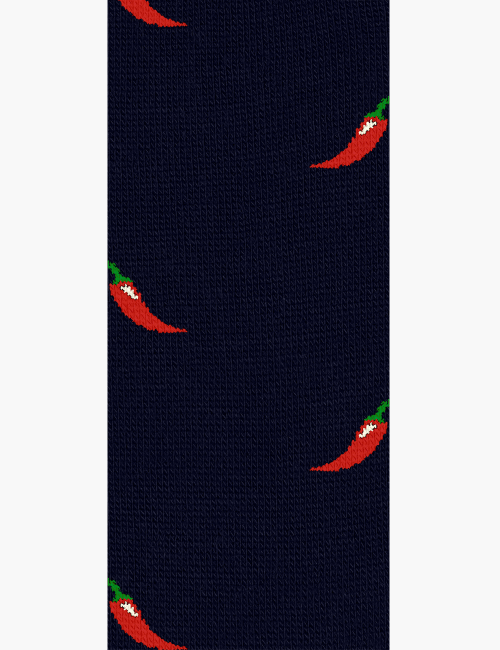 Lunghe fantasia Peperoncini - Made In Italy Cotone Primaverile