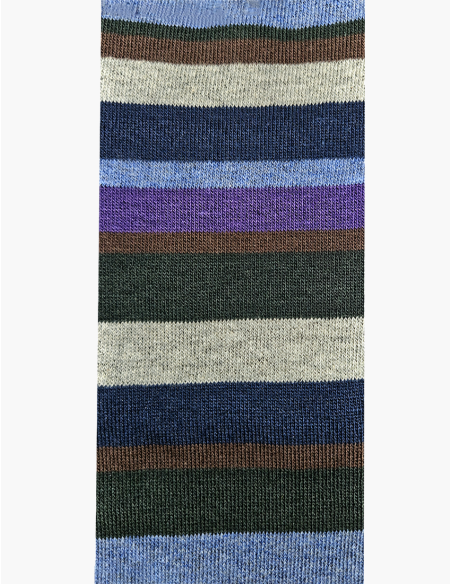 Lunghe fantasia righe Caldo Cotone - Made In Italy
