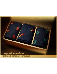 Cofanetto Regalo 3 paia di Calze Lunghe"FORTUNA" Cotone Caldo TAGLIA UNICA (39-46) 2