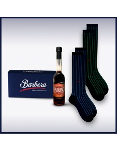 Cofanetto due Paia di Calze Lunghe Personalizzate in Cotone Caldo Fantasia Righe