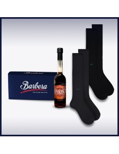 Cofanetto due Paia di Calze Lunghe Personalizzate in Cotone Caldo Tinta Unita