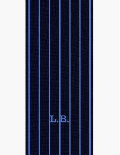 Corte Costine Azzurro con iniziali stampatello - Made In Italy  Cotone Caldo