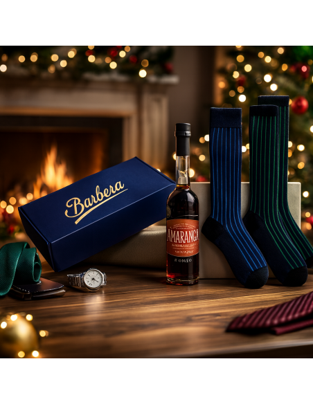 Cofanetto due Paia di Calze Lunghe Personalizzate in Cotone Caldo Fantasia Righe