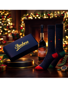 Cofanetto due Paia di Calze Lunghe Personalizzate in Cotone Caldo Fantasia Puntini