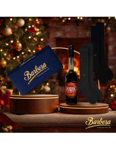 Cofanetto due Paia di Calze Lunghe Personalizzate in Cotone Caldo Tinta Unita